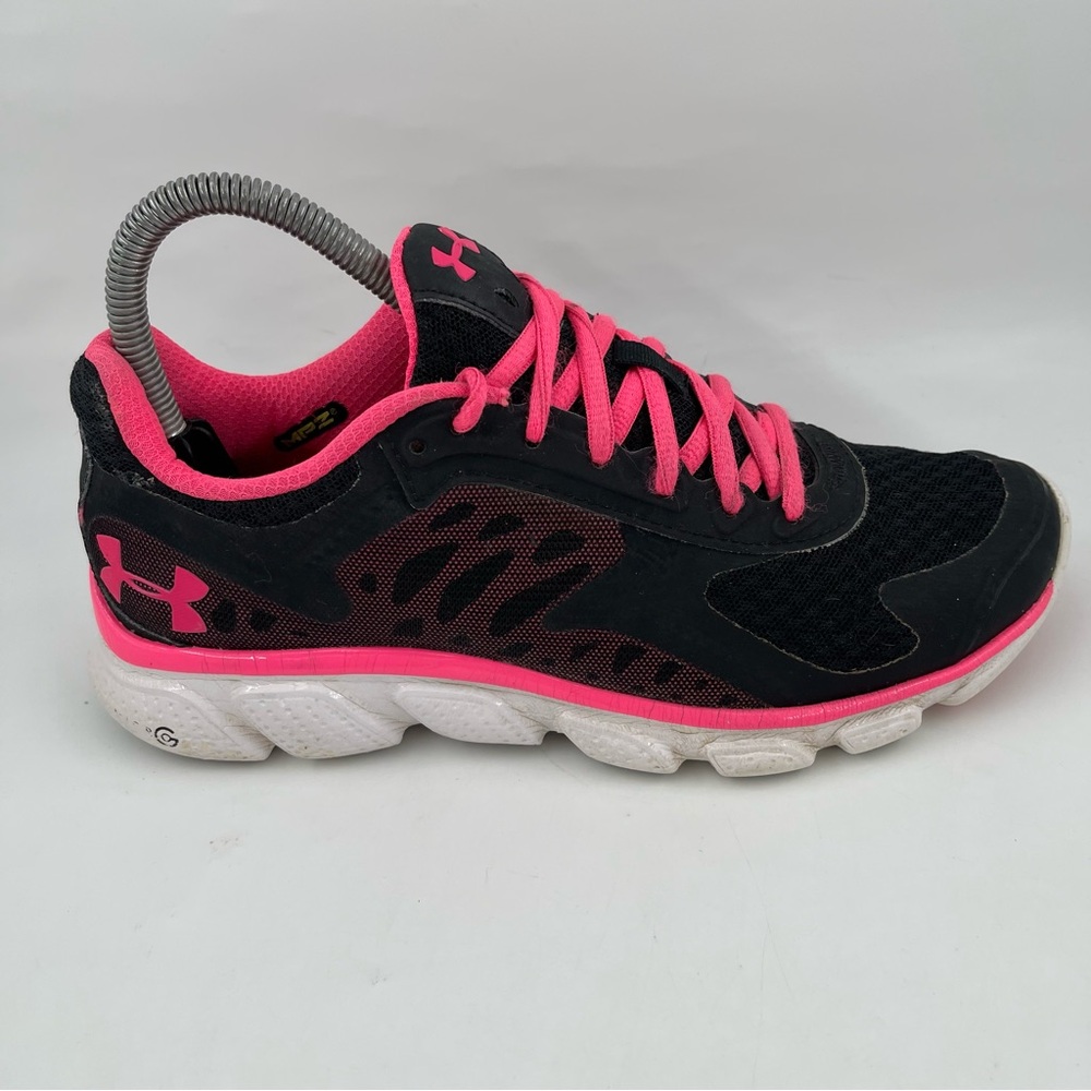 Under Armour Women’s Micro G Skulpt Black Pink Low Top Lace-Up Sneakers Shoes